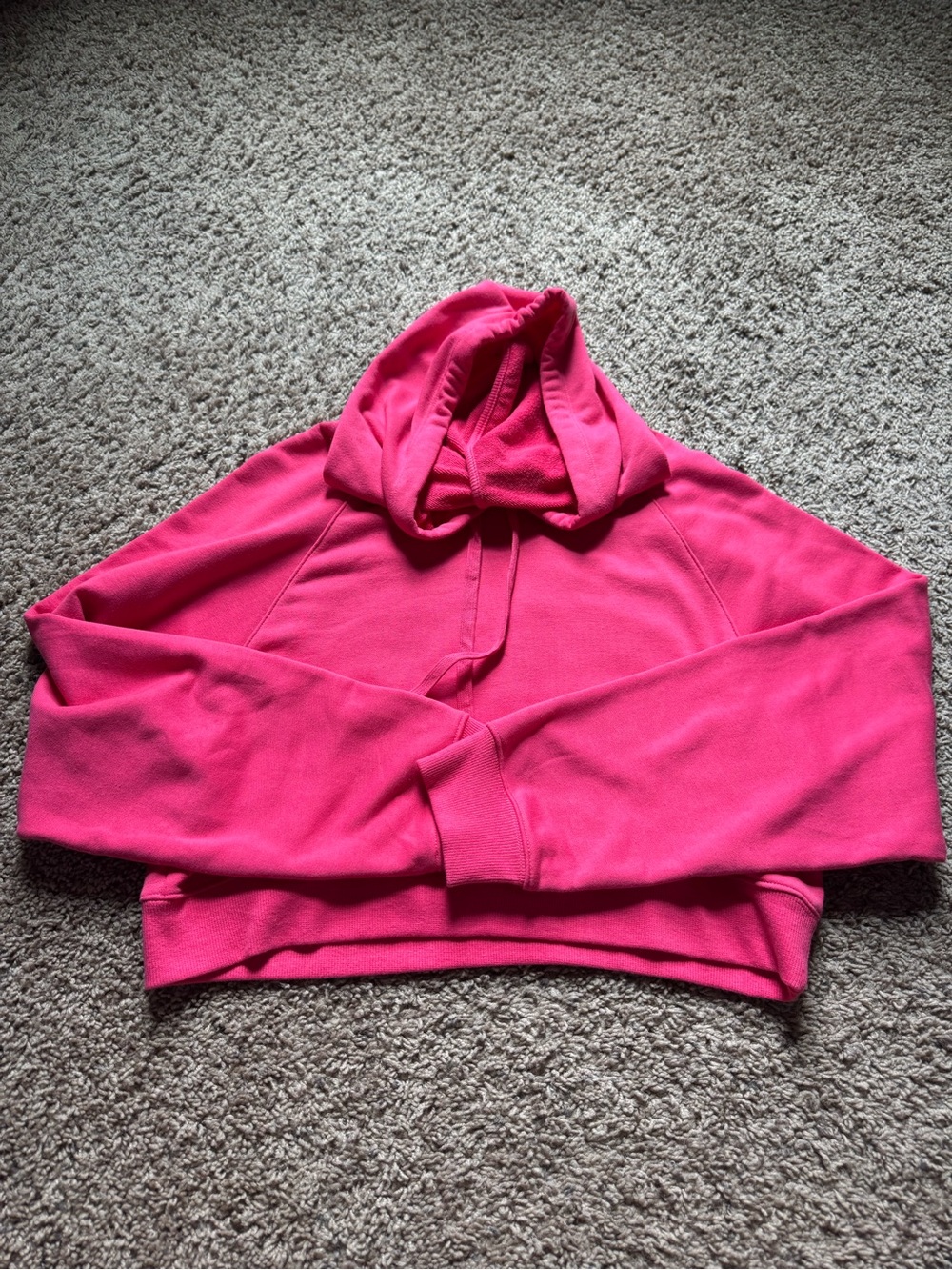 Women’s Hot Pink Hooded Pullover Sweatshirt